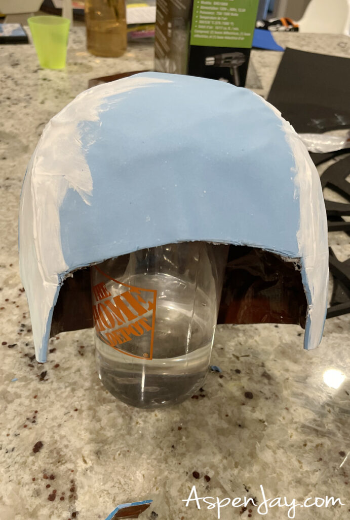 Making a Koopa General helmet with adhesive-backed foam