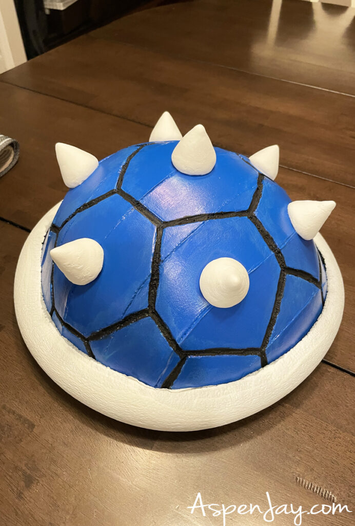 Koopa General's blue shell DIY for a Super Mario Bros. costume
